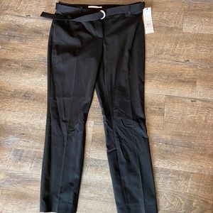 Calvin Klein Black Slack Pants with belt NWT